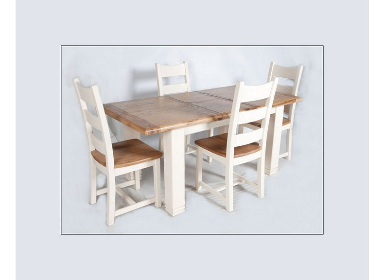 Danube White Dining Chairs & Table