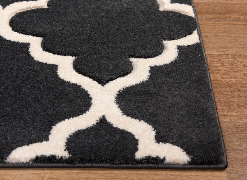 Darcy Dark Grey Rug edge