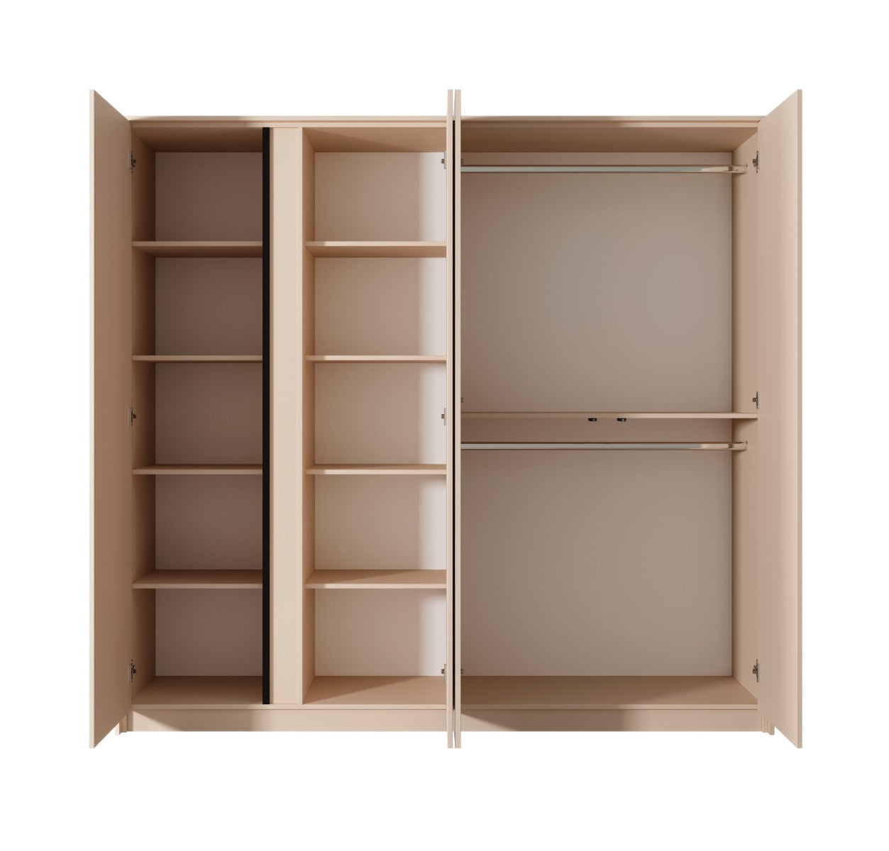 Dast 4-Door Wardrobe with Mirror in Desert Sand – Spacious & Stylish | Free Express Delivery