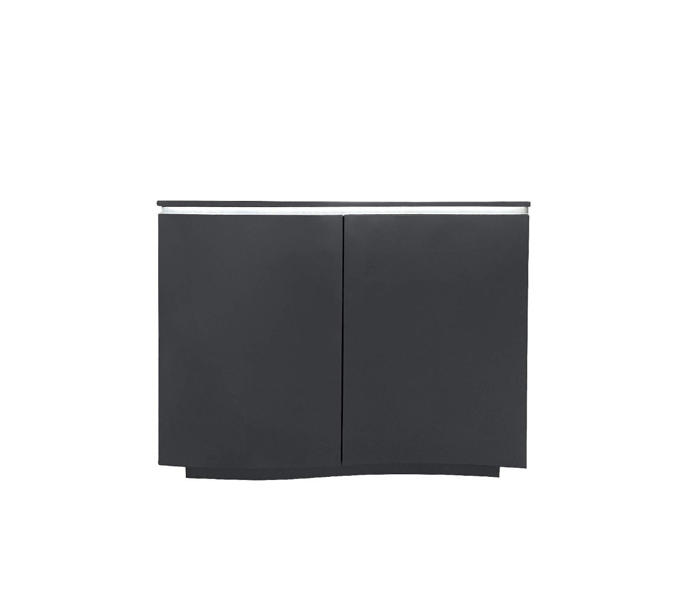 Daiva Sideboard 2 Door - Charcoal Matt with LED