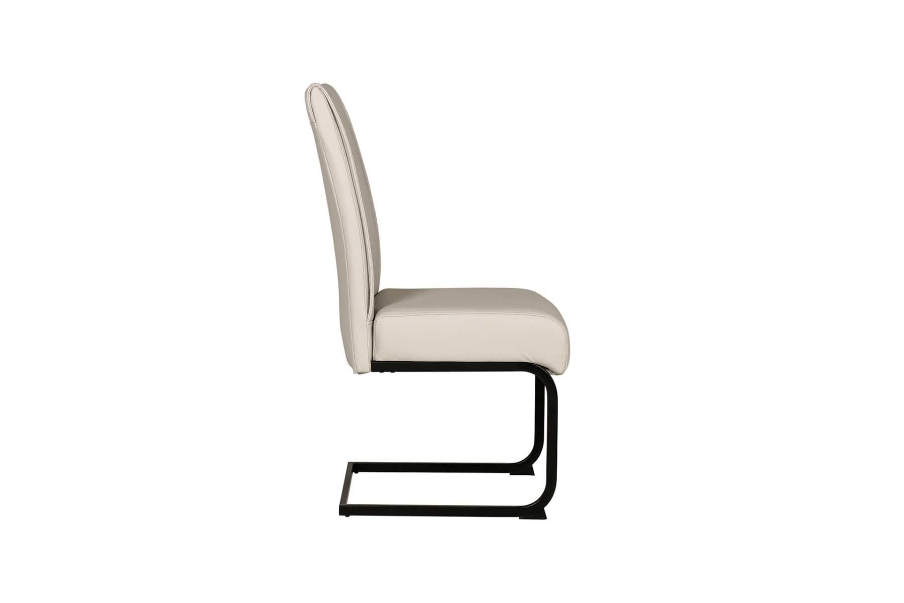 Daiva Dining Chair Natural – Modern Metal Frame with Durable PU Seat