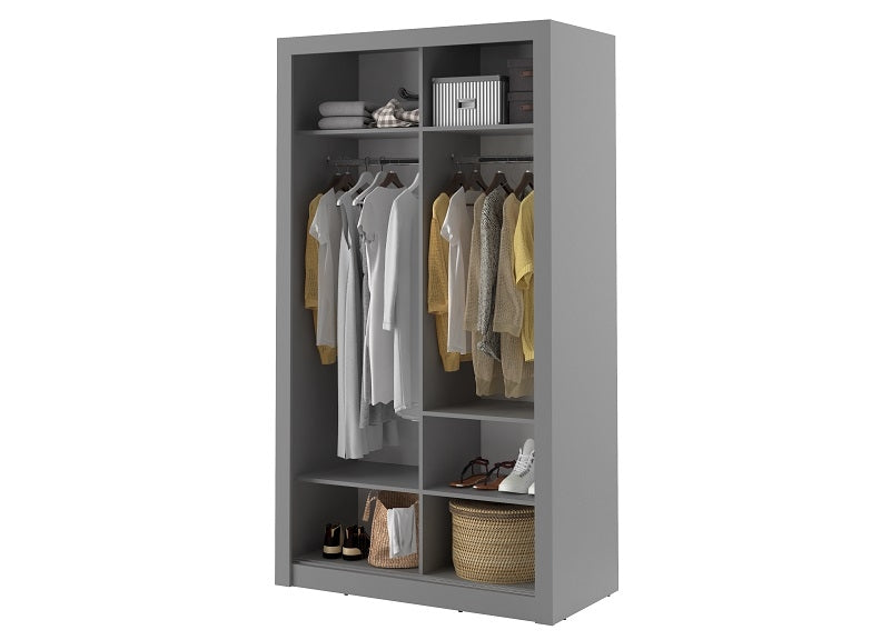 Denmark 1.2 m Grey Sliderobe - 1