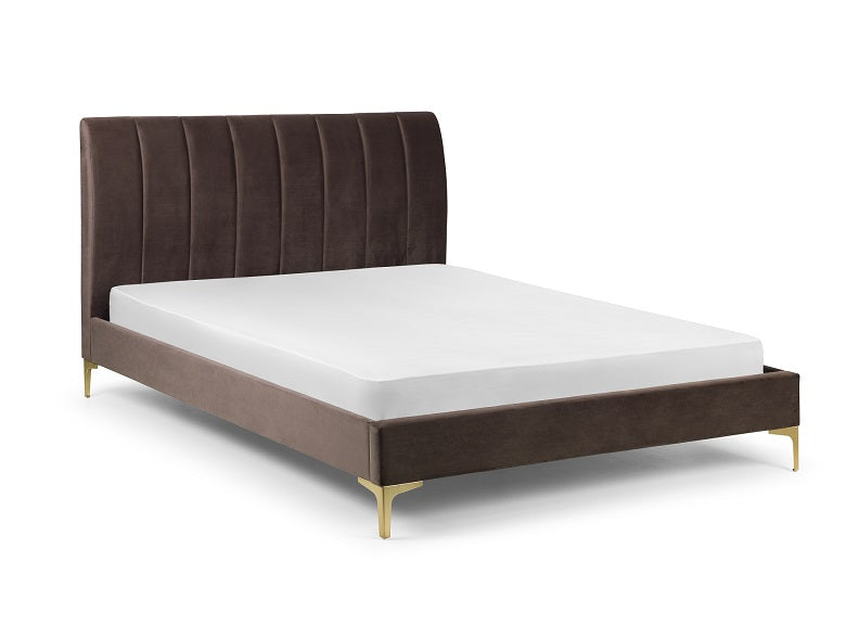 Deco Scalloped Velvet Bed W/optional Blanket Box
