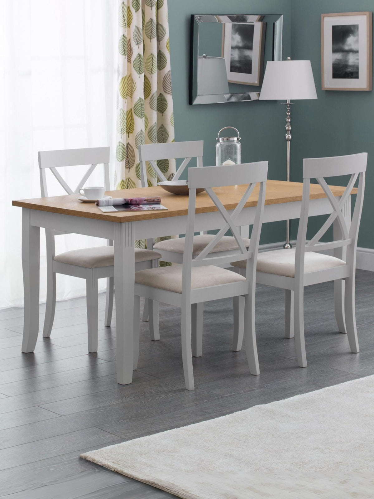 Davenport Oak/Elephant Grey Dining Table (oos)