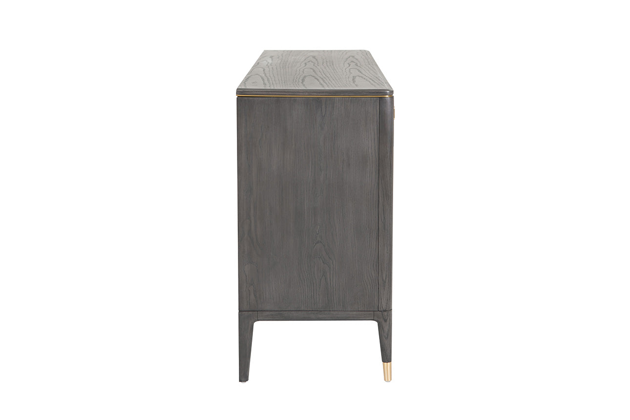 Diletta Dressing Chest 7 Drawer Ribbed Top Drws - Ebony