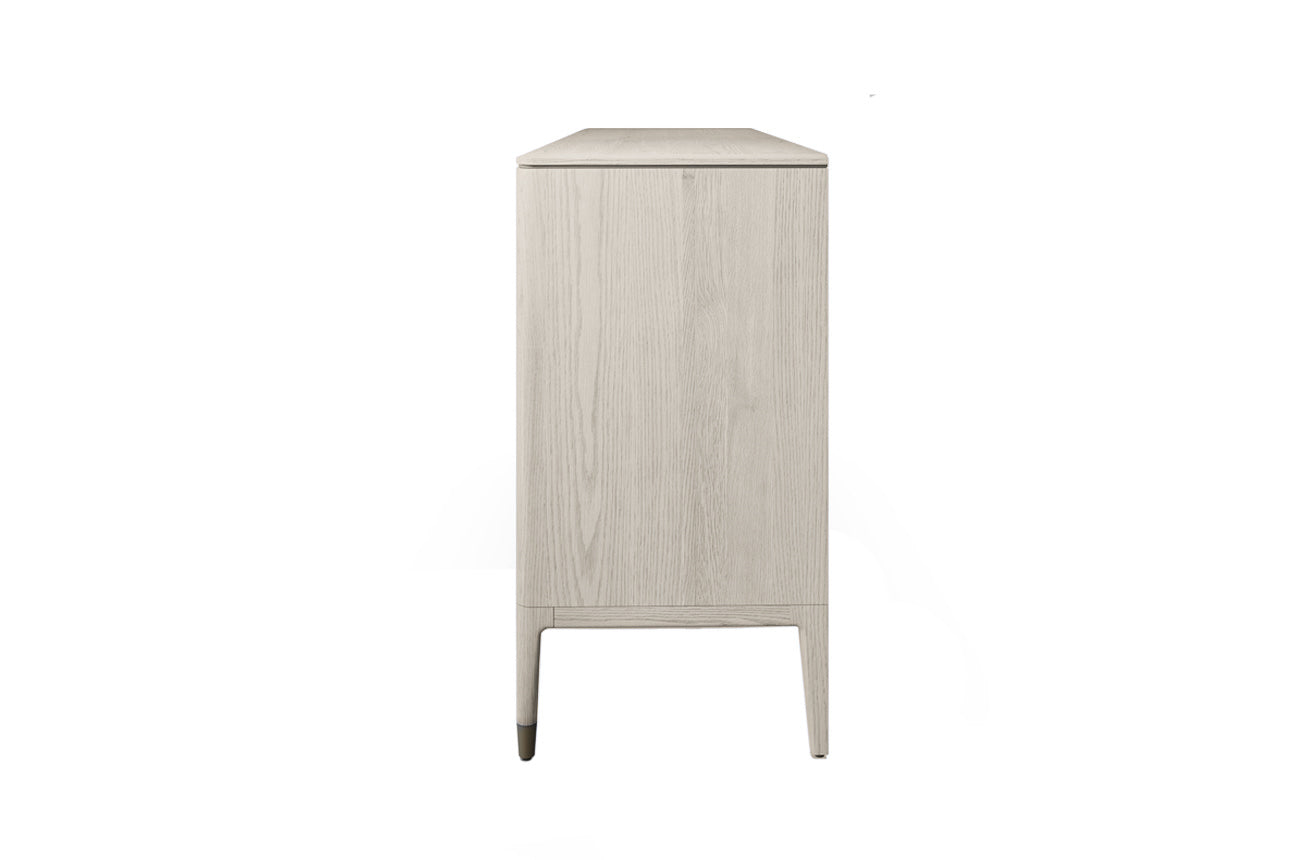 Diletta 7-Drawer Dressing Chest with Ribbed Top - Stone Finish