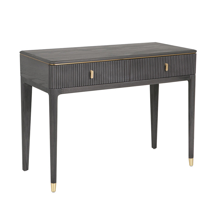 Diletta Dressing Table 2 Drawer - Ebony (Pre-order for October delivery)