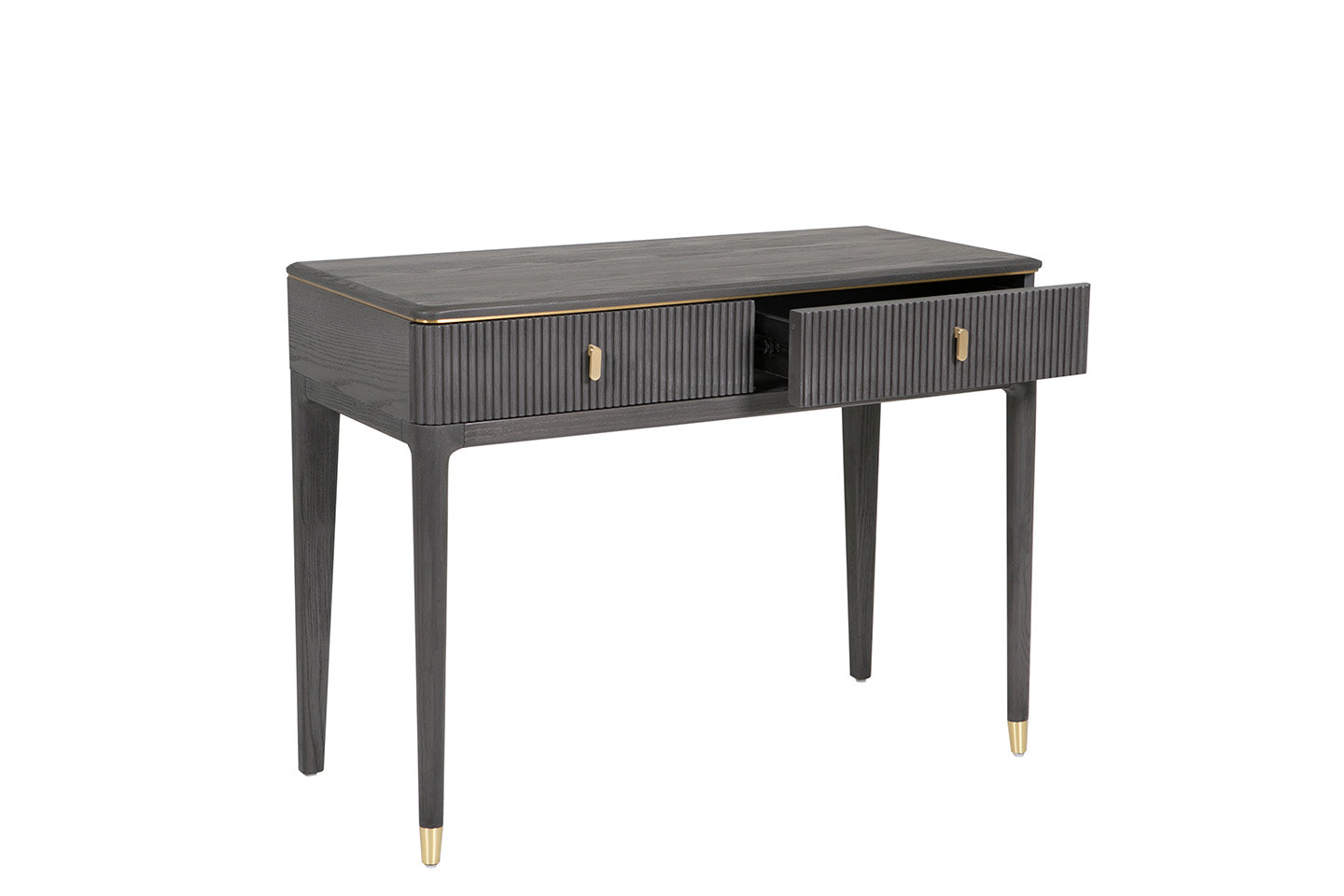 Diletta Dressing Table 2 Drawer - Ebony (Pre-order for October delivery)