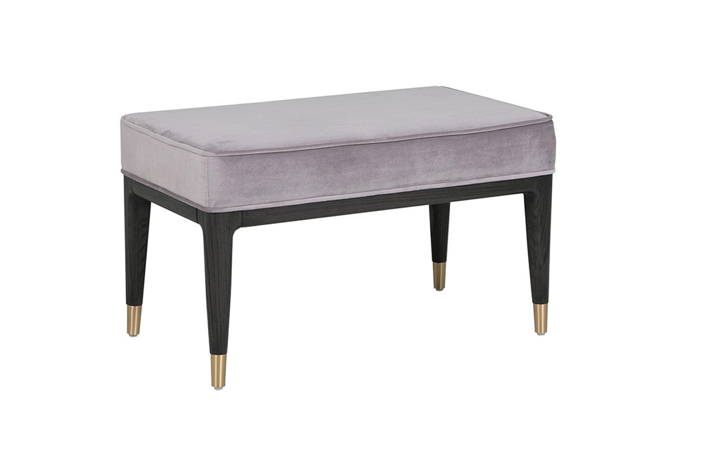 Diletta Dressing Stool - Ebony Ecru Velvet