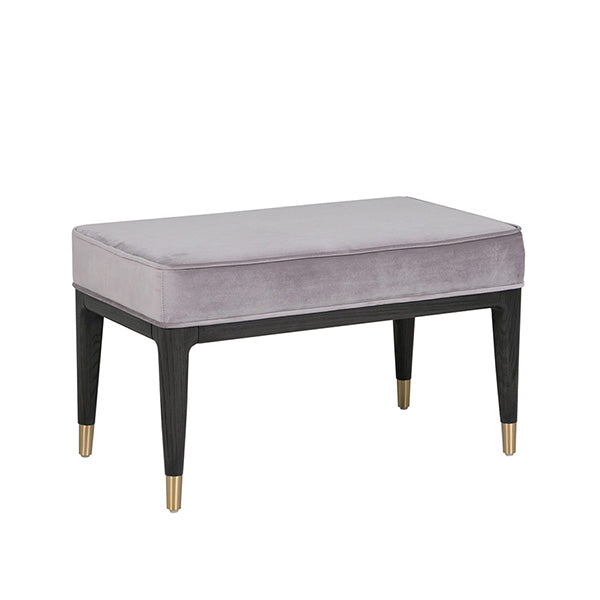 Diletta Dressing Stool - Ebony Ecru Velvet