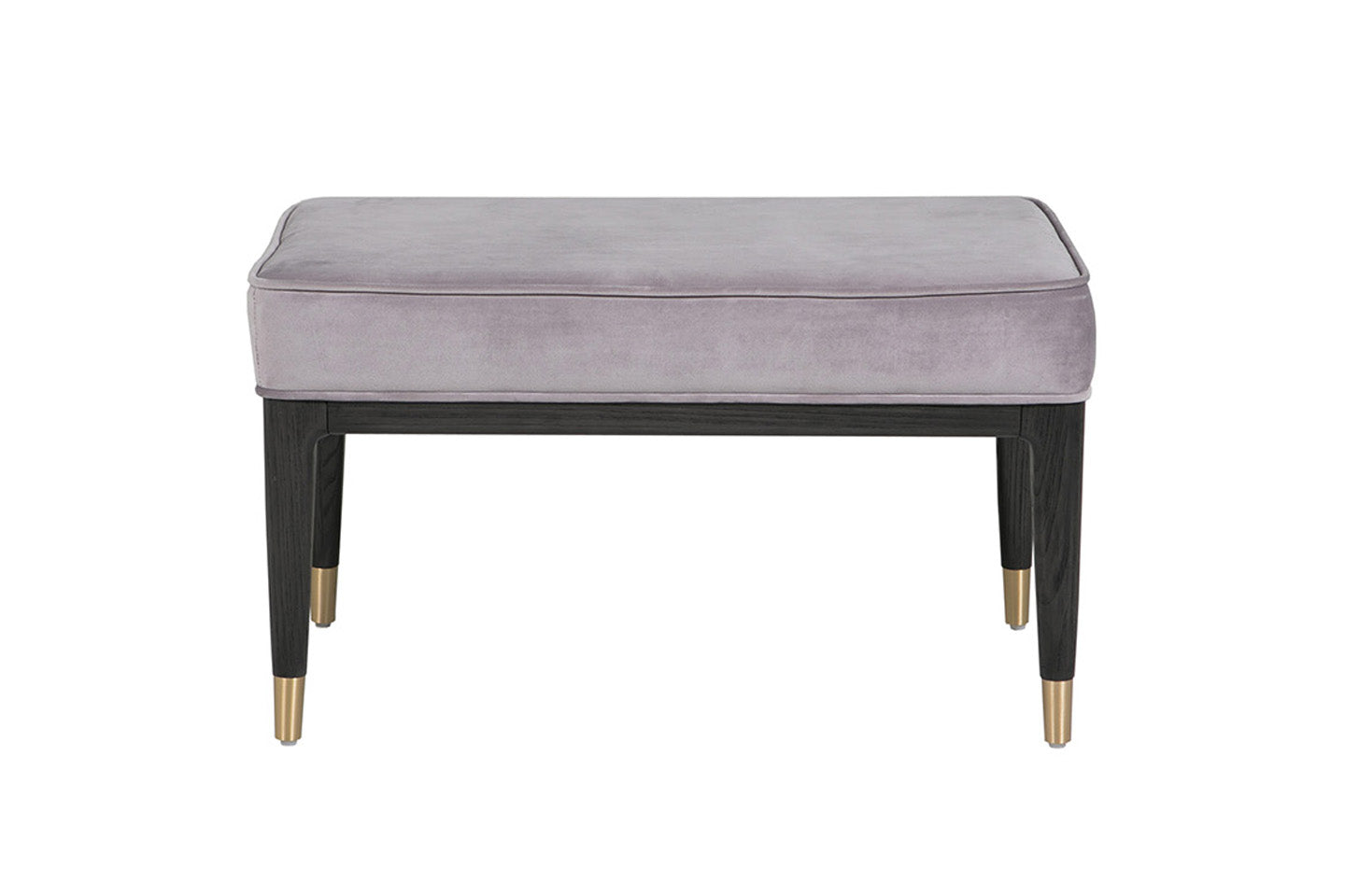 Diletta Dressing Stool - Ebony Ecru Velvet