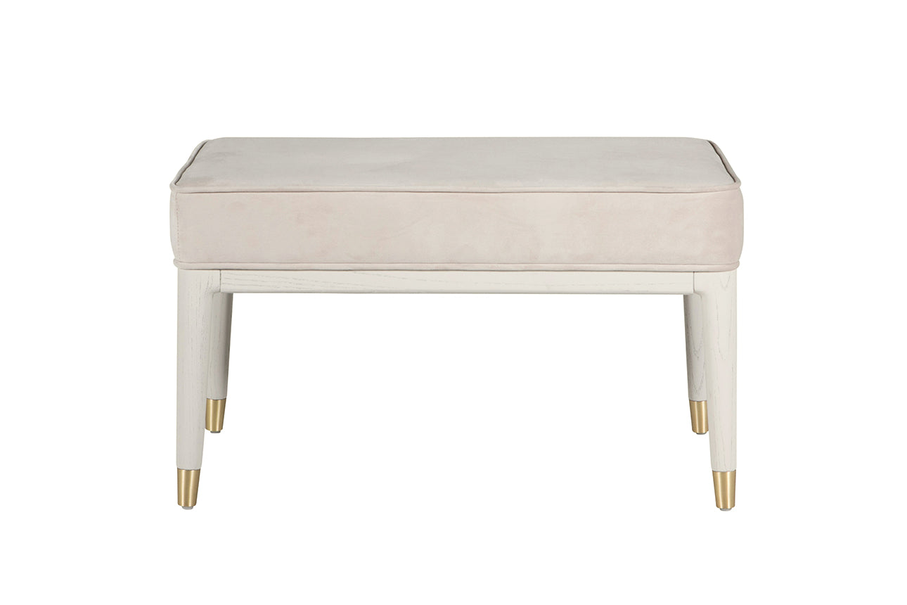 Diletta Dressing Stool - Stone Sand Velvet (Pre-order for September delivery)