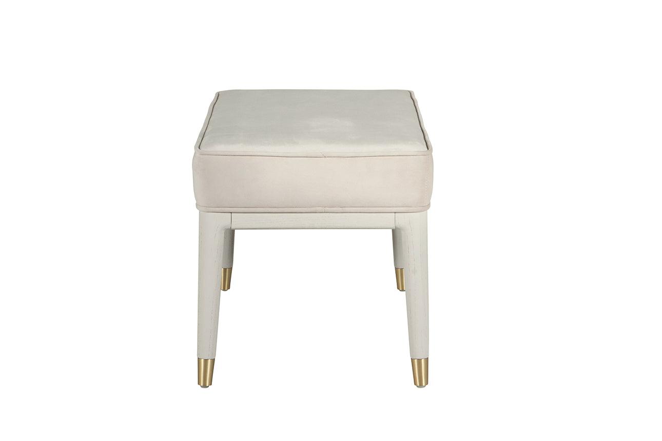 Diletta Dressing Stool - Stone Sand Velvet (Pre-order for September delivery)