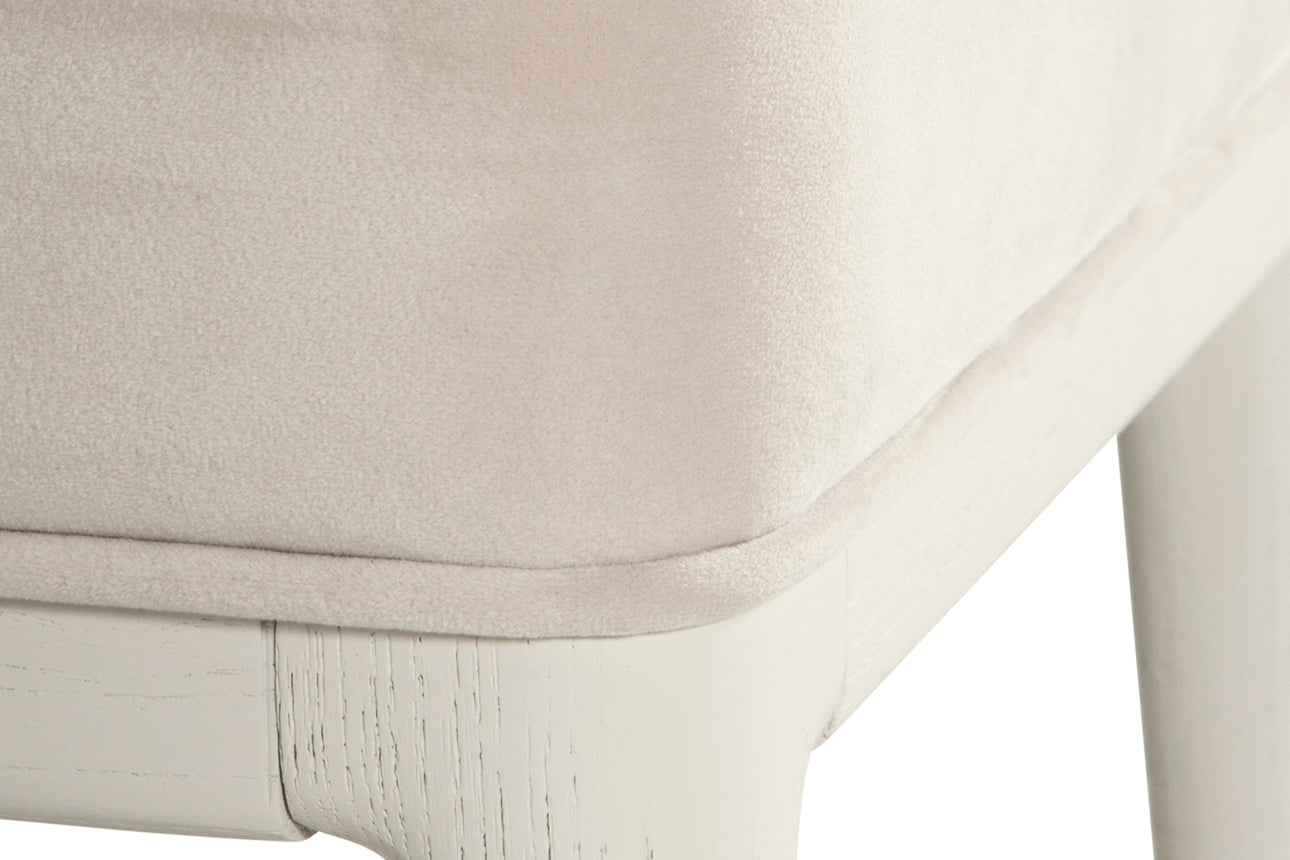 Diletta Dressing Stool - Stone Sand Velvet (Pre-order for September delivery)