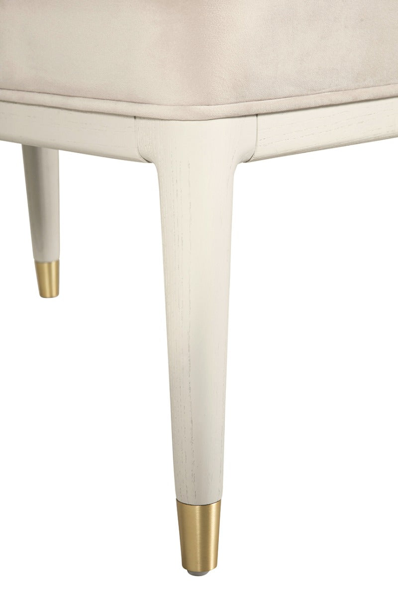 Diletta Dressing Stool - Stone Sand Velvet (Pre-order for September delivery)