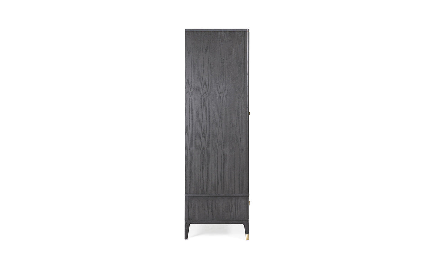 Diletta Wardrobe 2 Door 2 Drawer- Ebony