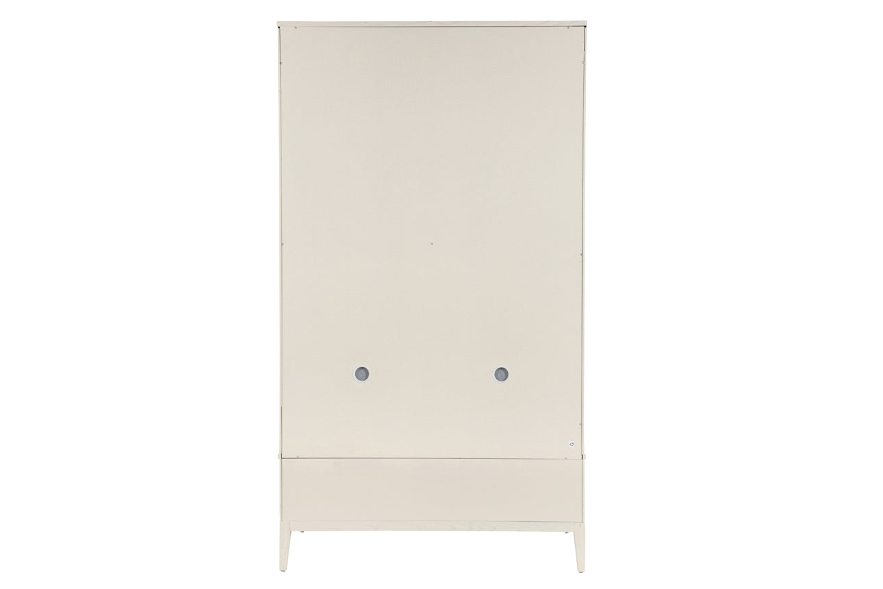 Diletta Wardrobe 2 Door 2 Drawer Ribbed Drawers - Stone (Pre-order for August delivery)