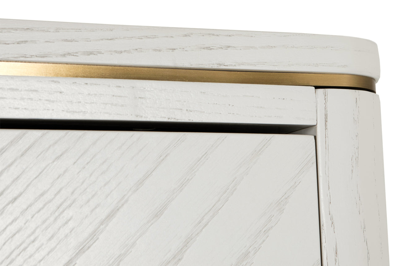 Diletta Wardrobe 2 Door 2 Drawer Ribbed Drawers - Stone (Pre-order for August delivery)