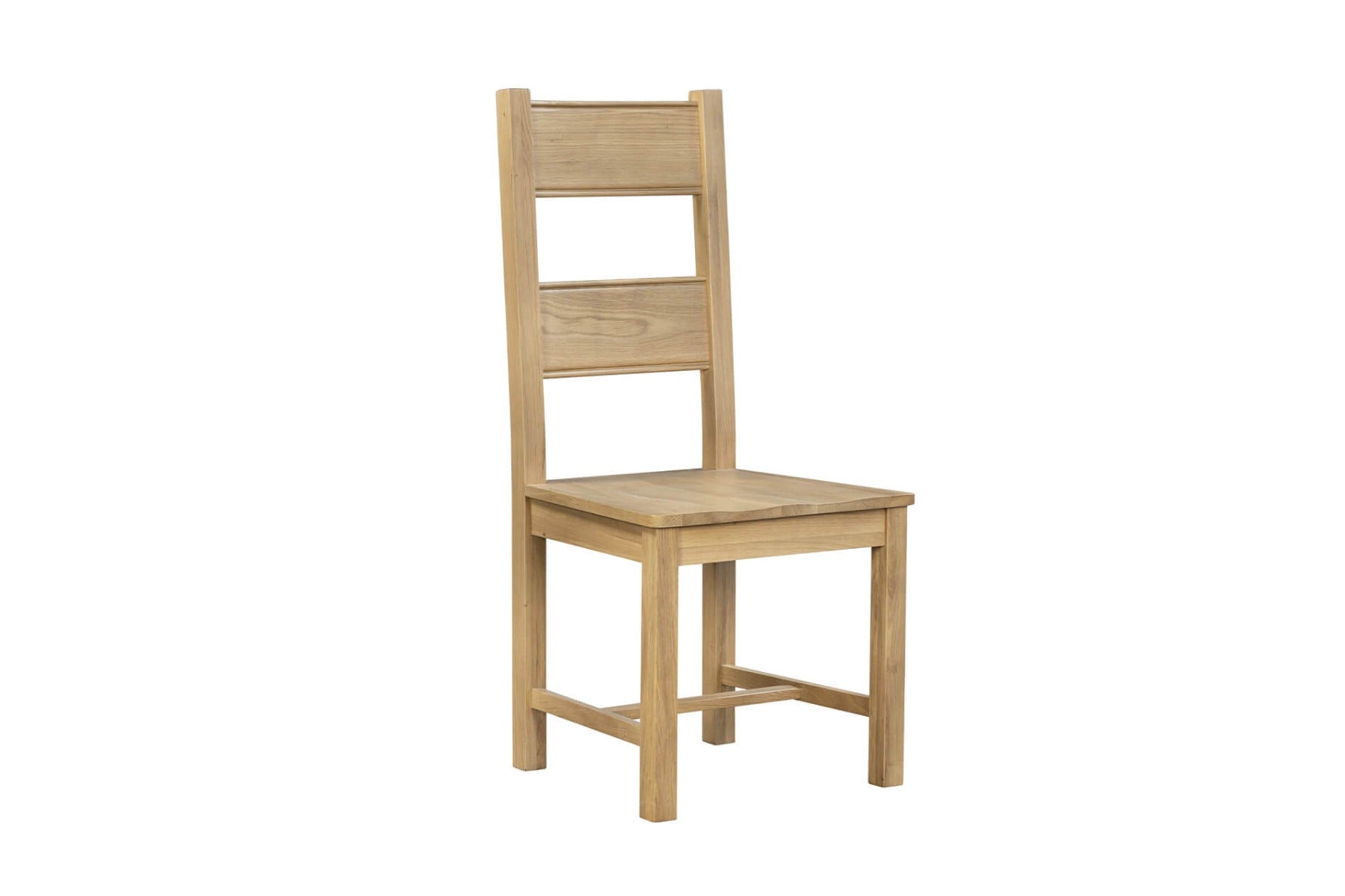 Delaney Solid Seat Dining Chair in Oak – Classic Wooden Dining Chair | Free Delivery