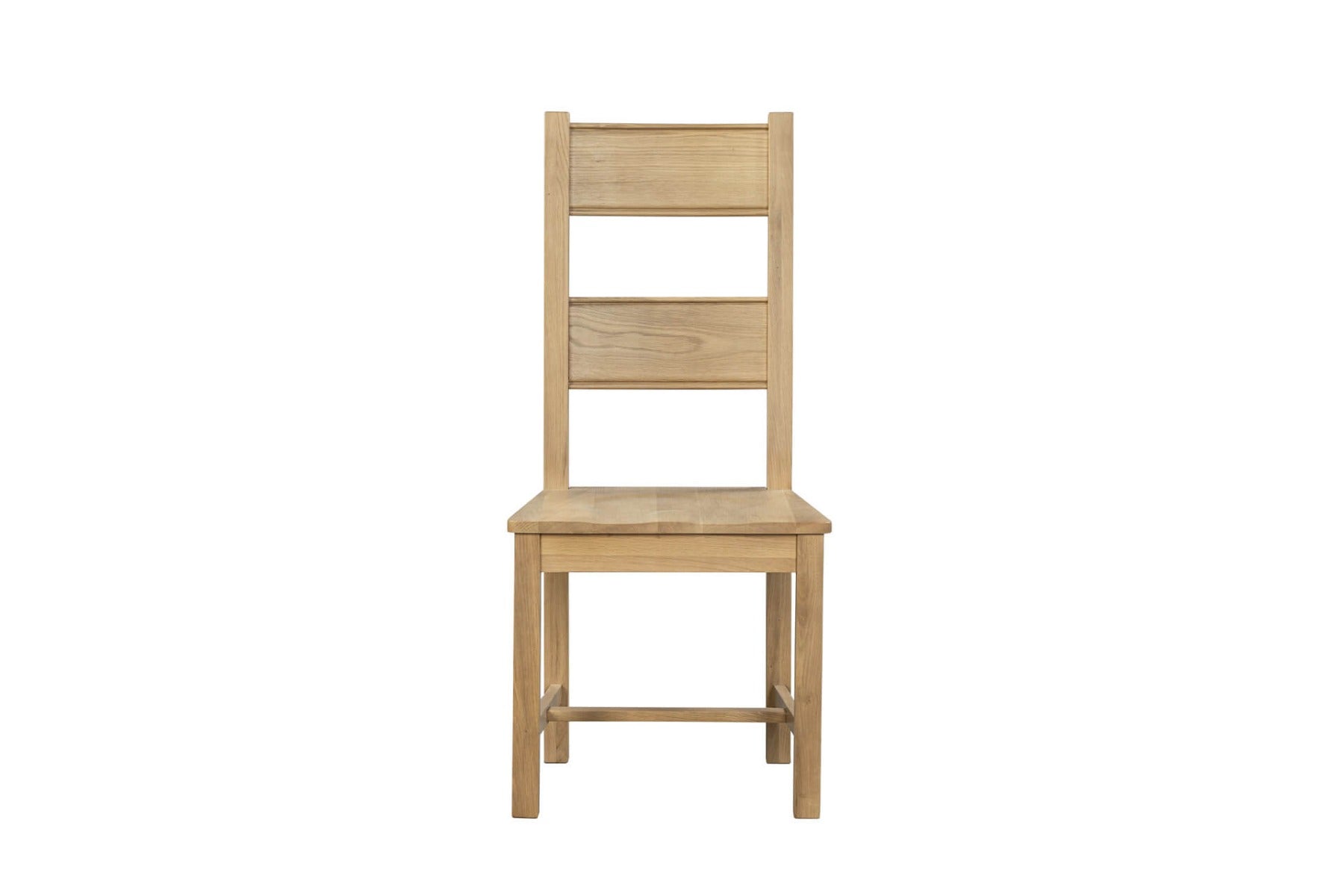 Delaney Solid Seat Dining Chair in Oak – Classic Wooden Dining Chair | Free Delivery