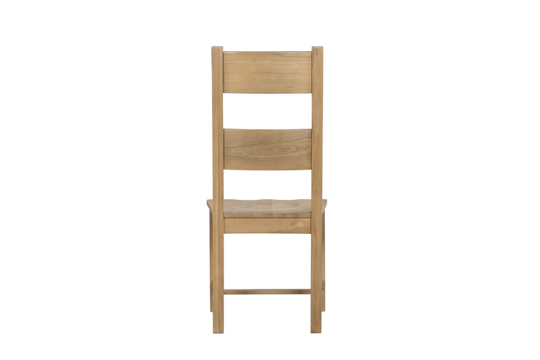 Delaney Solid Seat Dining Chair in Oak – Classic Wooden Dining Chair | Free Delivery