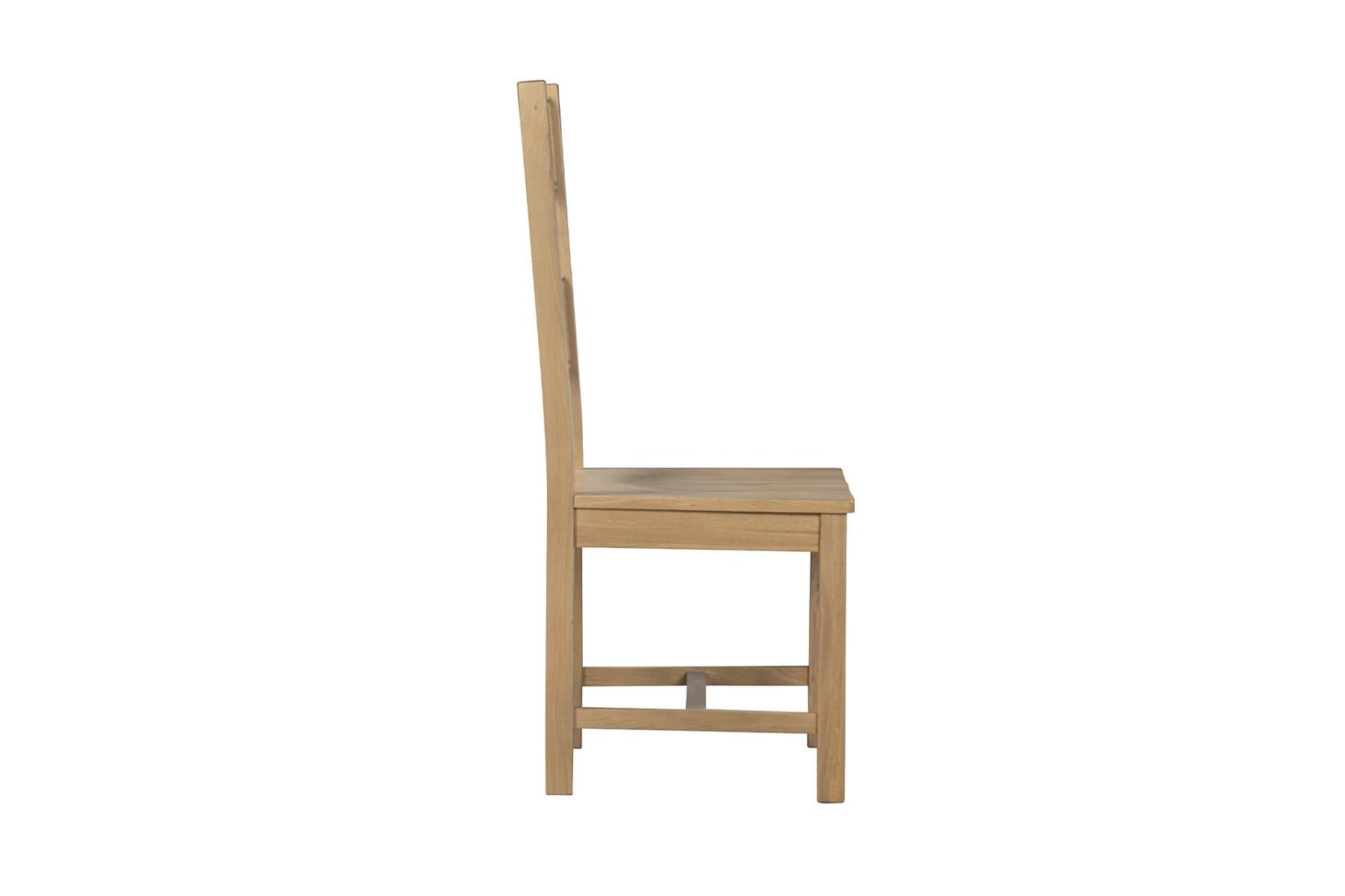 Delaney Solid Seat Dining Chair in Oak – Classic Wooden Dining Chair | Free Delivery