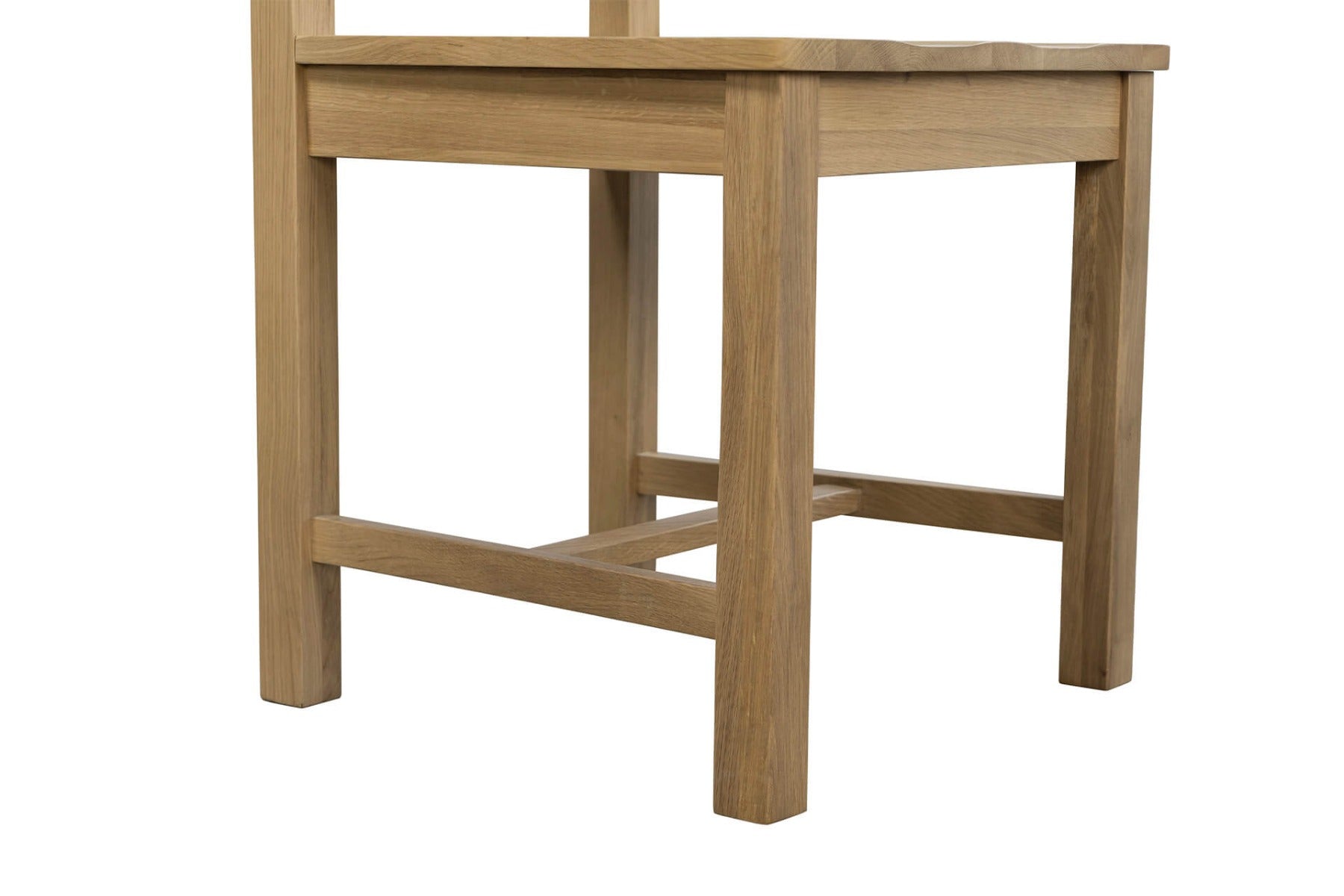 Delaney Solid Seat Dining Chair in Oak – Classic Wooden Dining Chair | Free Delivery