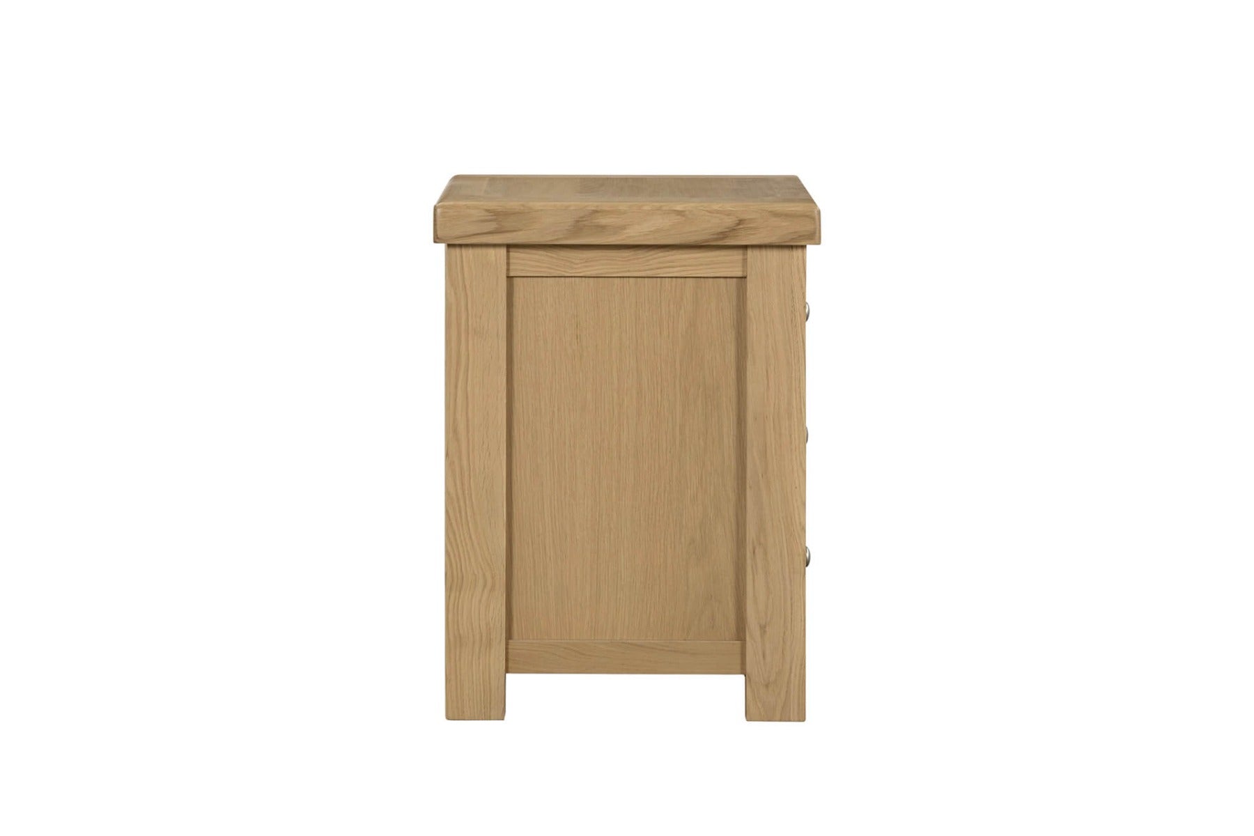 Delaney Bedside Table in Oak – Classic 3-Drawer Nightstand | Free Delivery