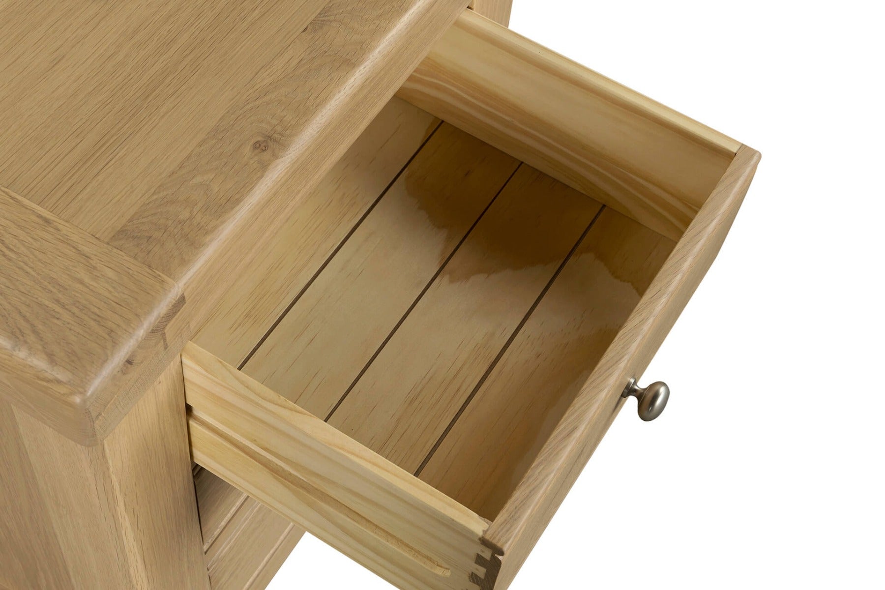 Delaney Bedside Table in Oak – Classic 3-Drawer Nightstand | Free Delivery