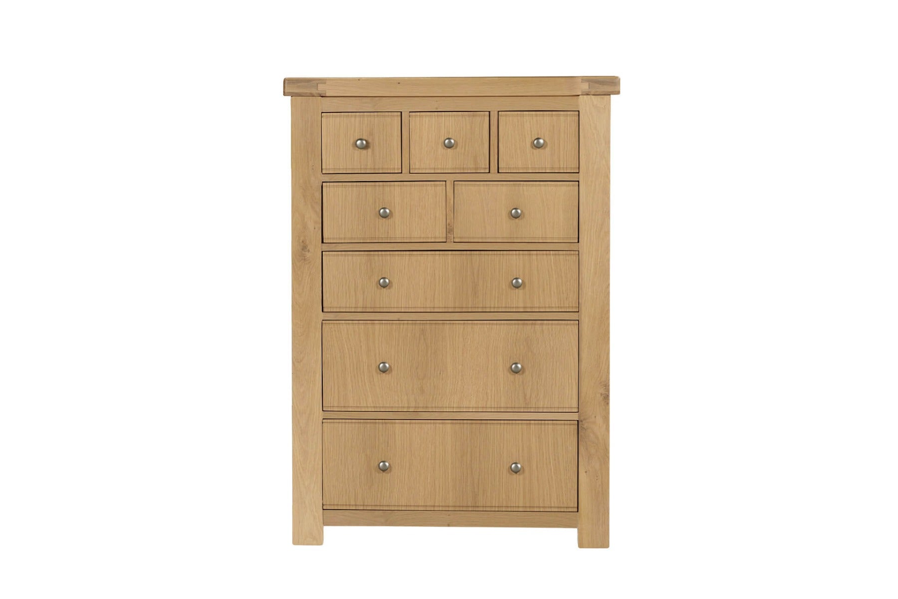 Delaney 8 Drawer Tall Chest in Oak – Classic Storage Solution
