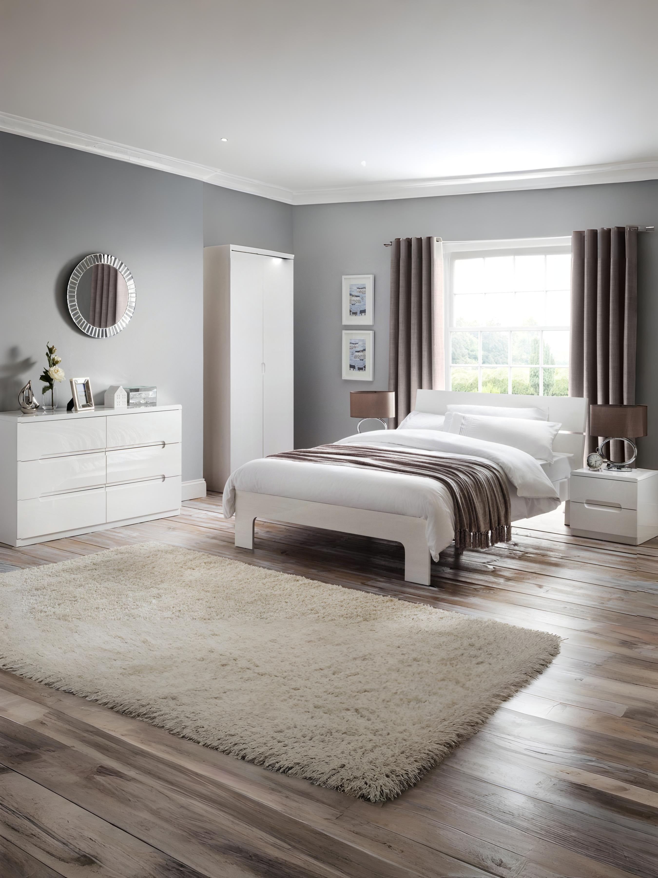 Manhattan Bed 150Cm - White