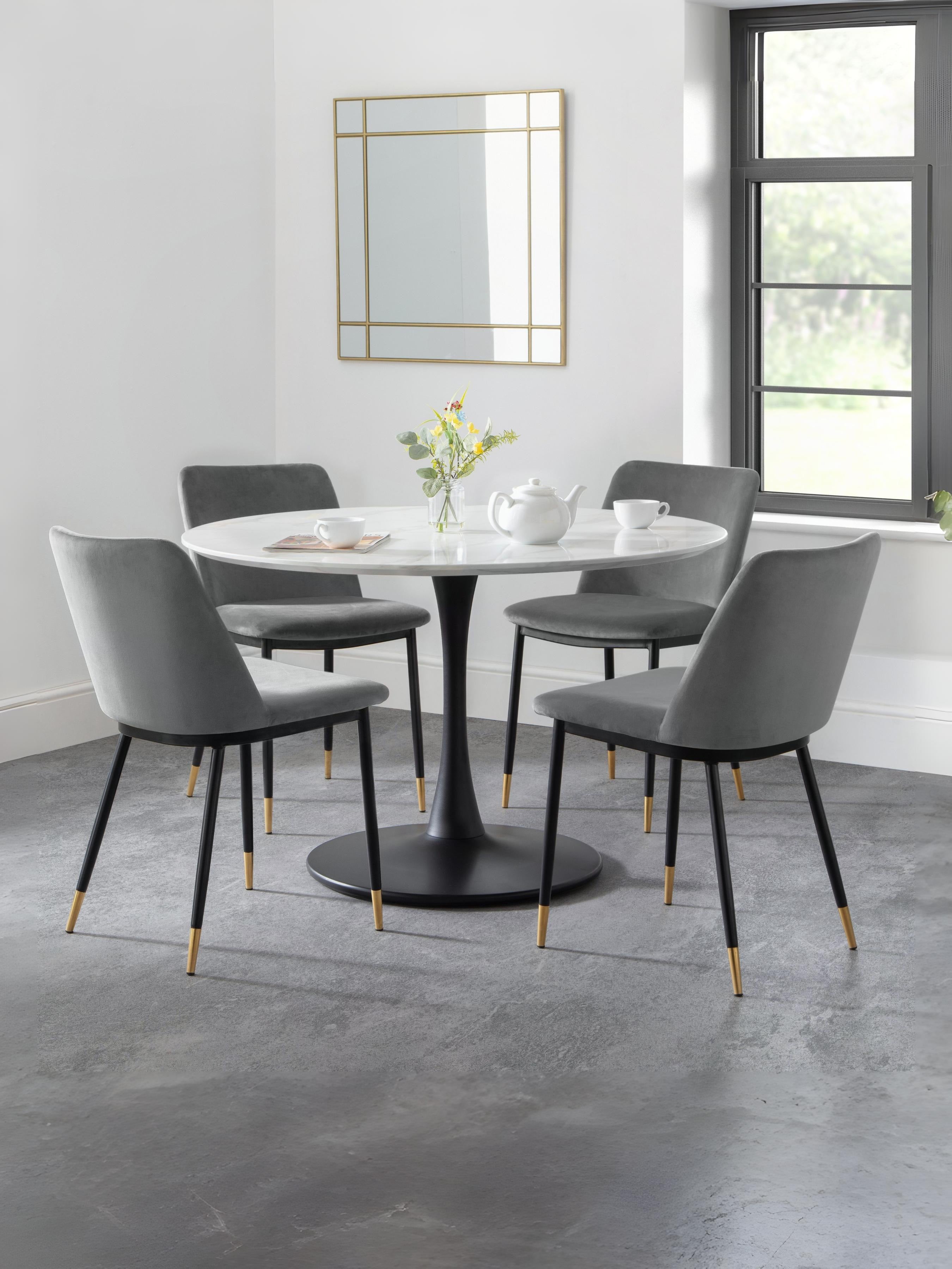 Set Of 2 Delaunay Dining Chairs - Grey