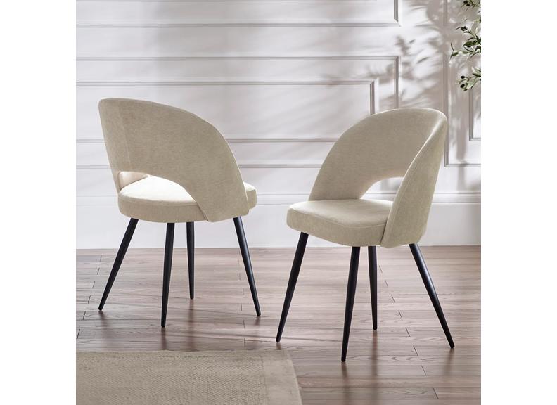 Anderson Round Glass Dining Table With Ella Dining Chairs