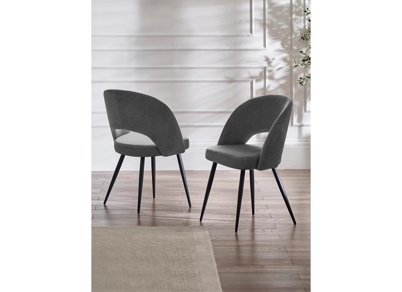 Anderson Round Glass Dining Table With Ella Dining Chairs