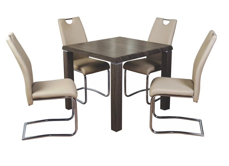 Encore Charcoal Oak & Claren Khaki PU Chairs