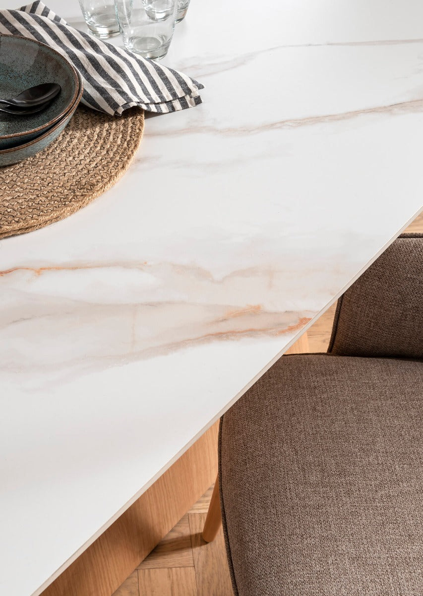 Evie Rectangle Extending Dining Table Sand