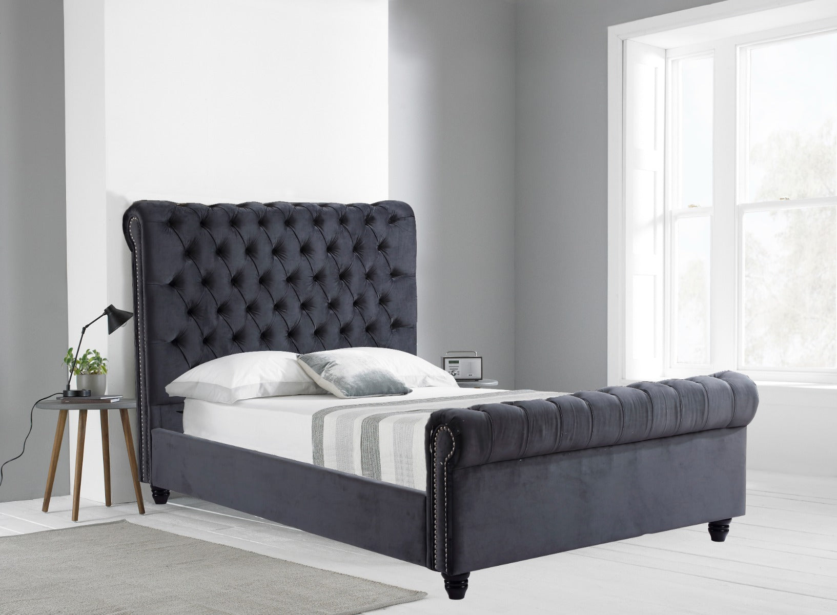 Paris 4ft6 Bed - Grey