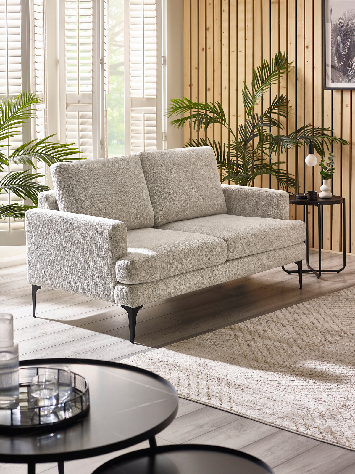 Carrera Oyster Cream Chenille 2 Seater Sofa (oos)