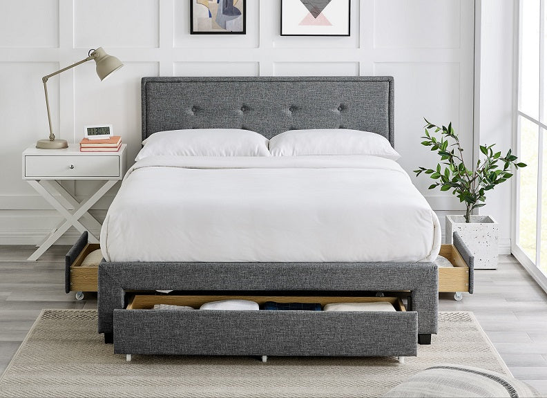 Alberta Three Drawer Storage Bed