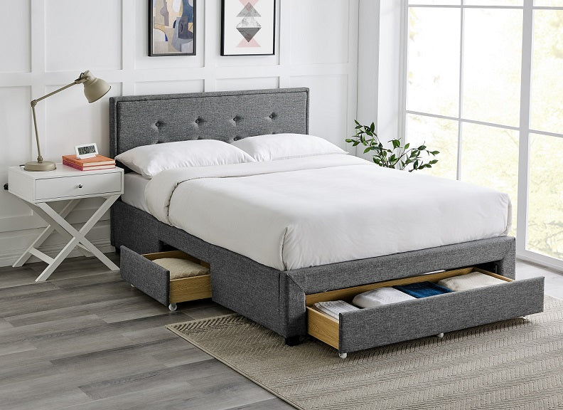 Alberta Three Drawer Storage Bed