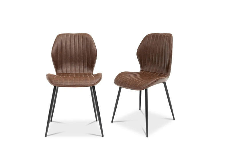 PANAMA Dark Oak Rectangular Extending Dining Tables & Fontana Chairs – Modern Design with X-Shaped Legs