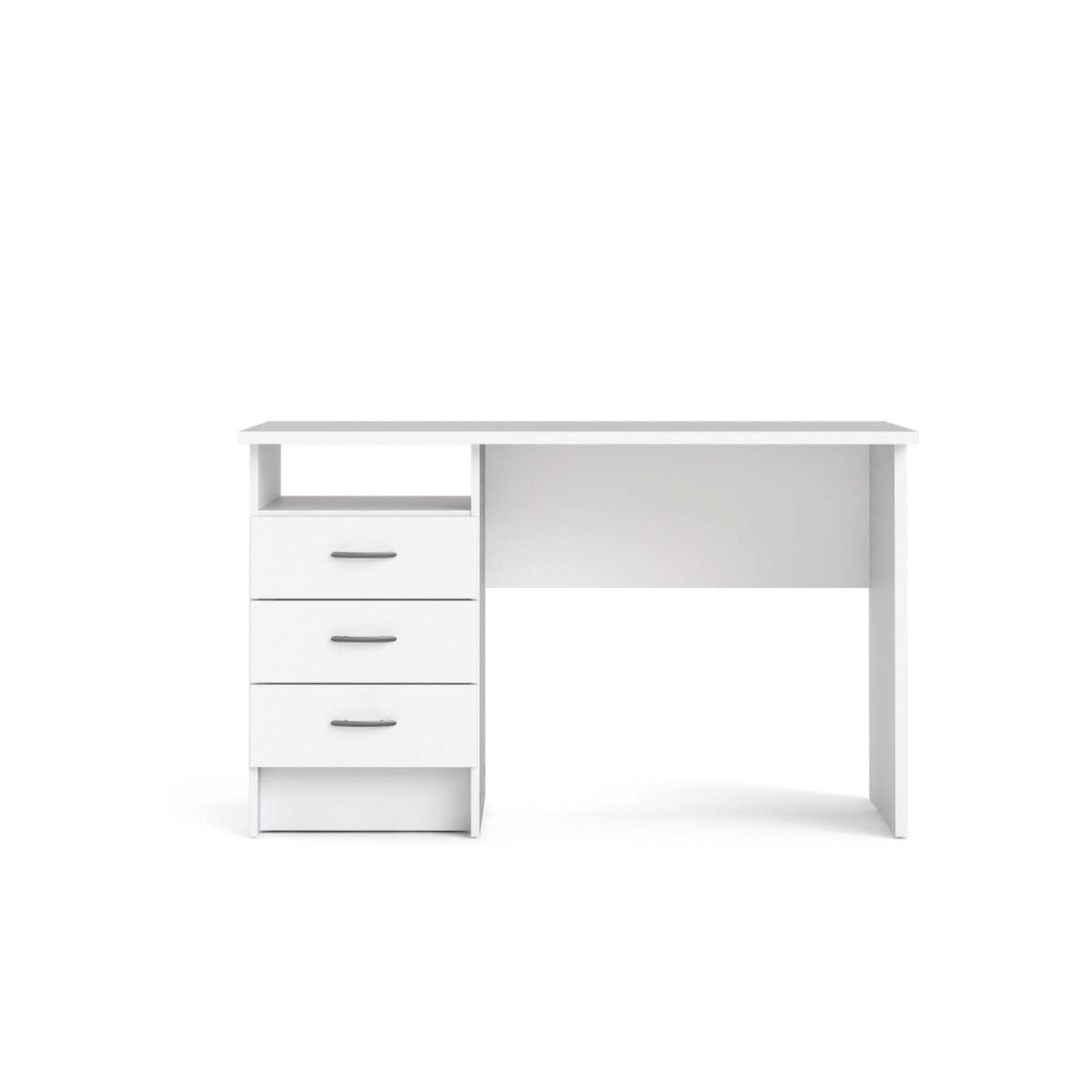 Sleek White Function Plus Desk for Home Office