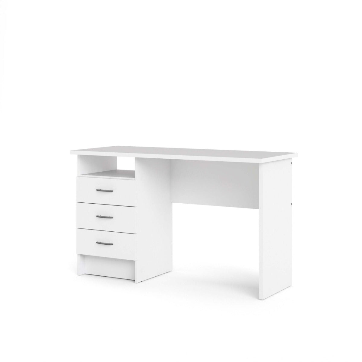 Sleek White Function Plus Desk for Home Office