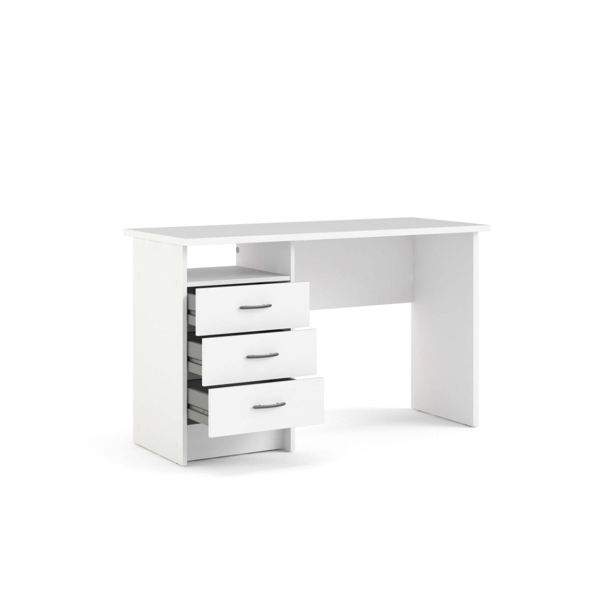 Sleek White Function Plus Desk for Home Office
