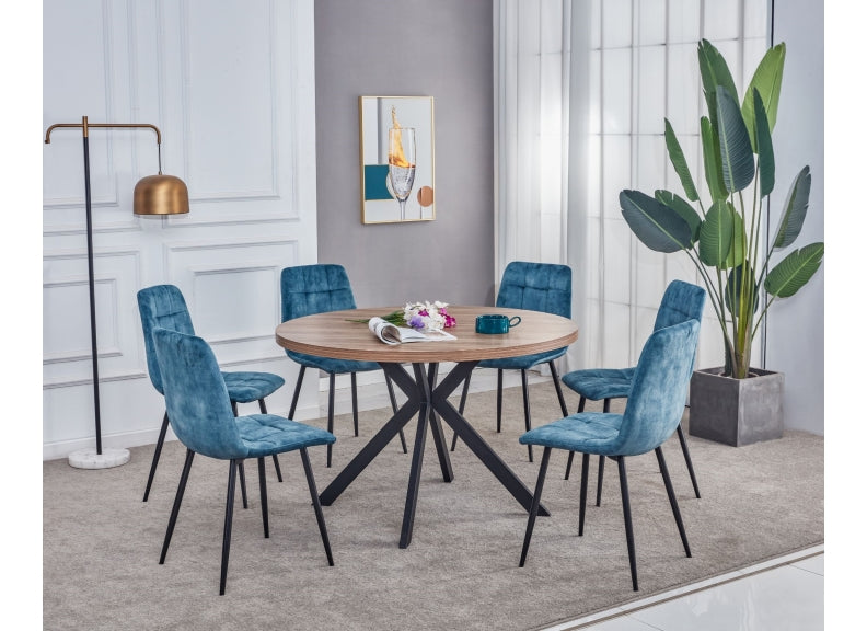 Fredrik Round Walnut Dining Room