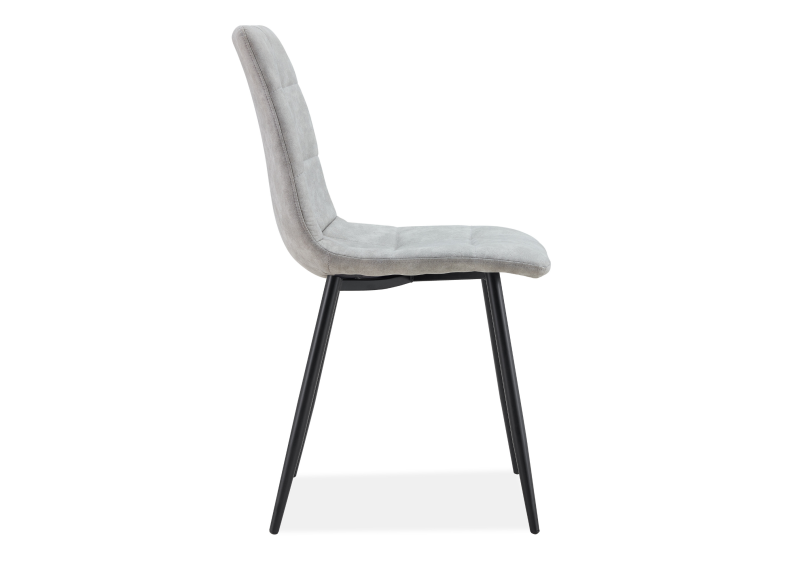 fredrik silver chair - side