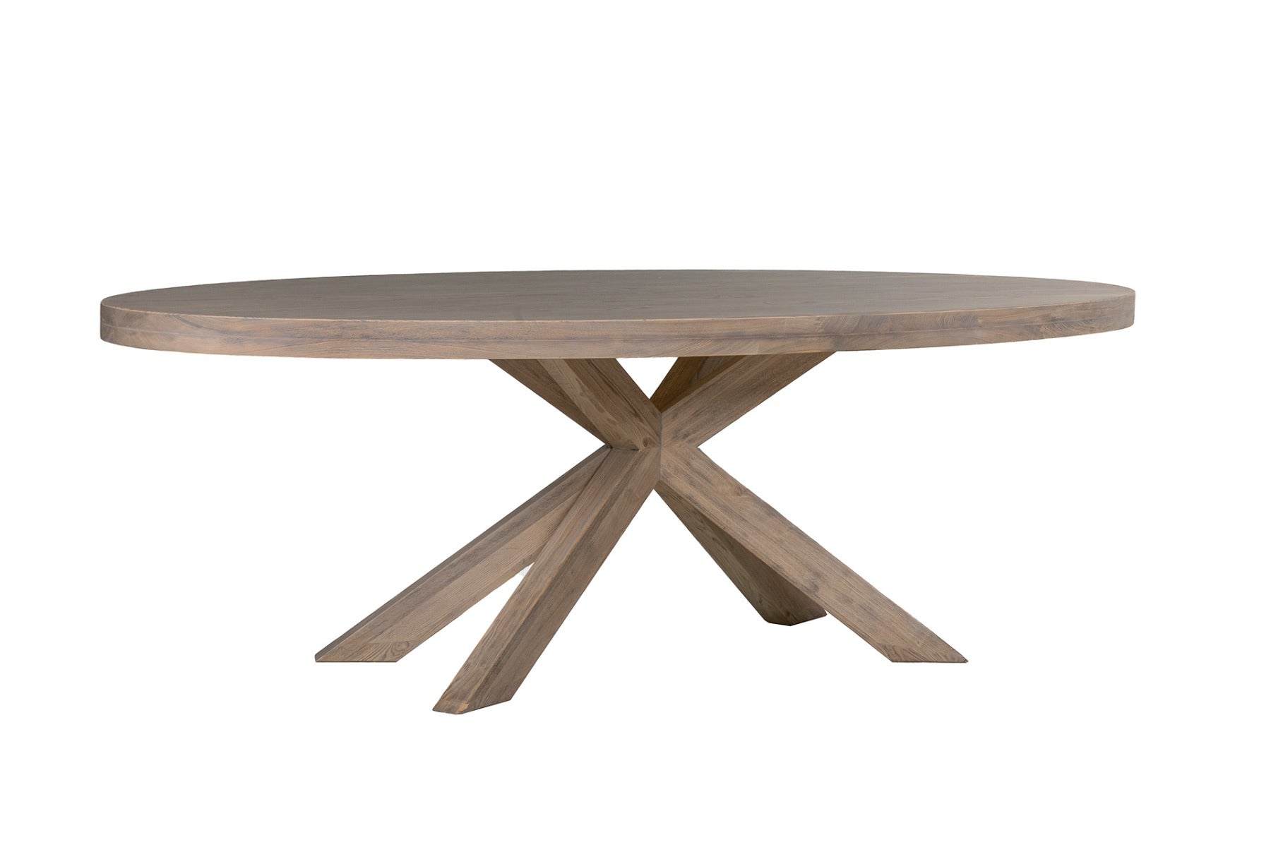 Falun Medium Oval Dining Table – Smoked Oak with Solid Oak Legs