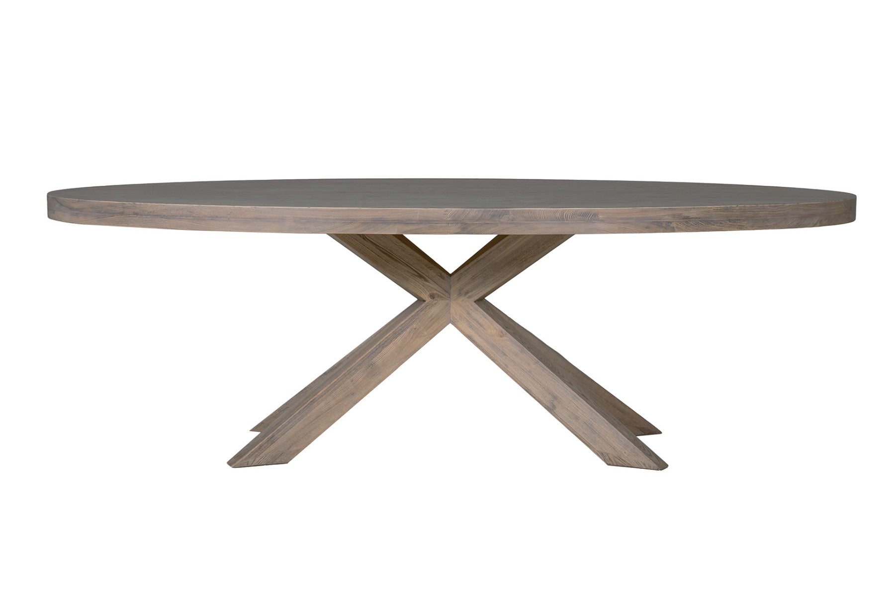 Falun Medium Oval Dining Table – Smoked Oak with Solid Oak Legs