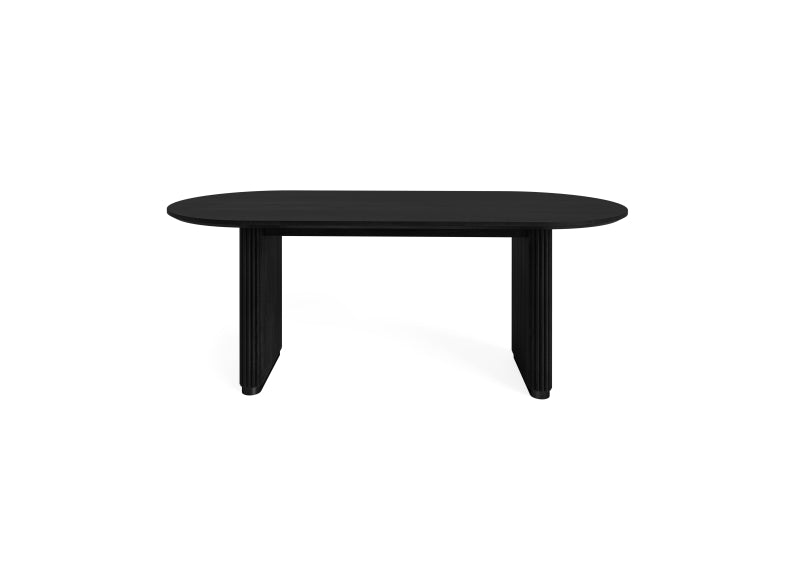 Lucas Oval Table - With Wooden Top - edge