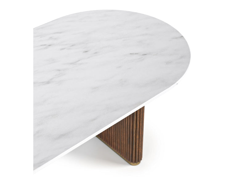 Harvard Oval Table W/Marble Top - 1